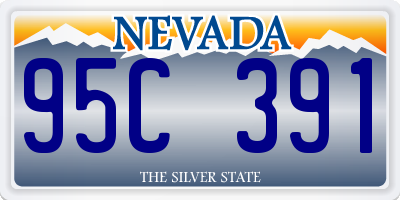 NV license plate 95C391