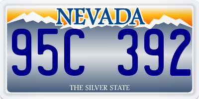 NV license plate 95C392