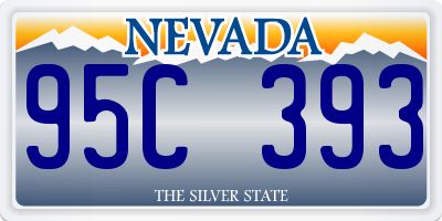 NV license plate 95C393