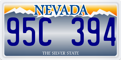 NV license plate 95C394