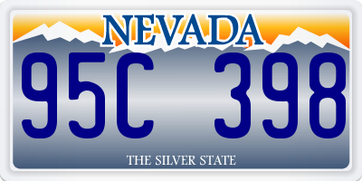 NV license plate 95C398