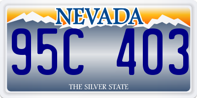 NV license plate 95C403