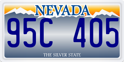 NV license plate 95C405