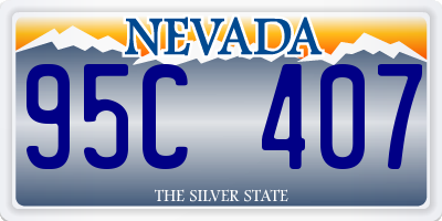 NV license plate 95C407