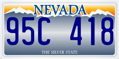 NV license plate 95C418