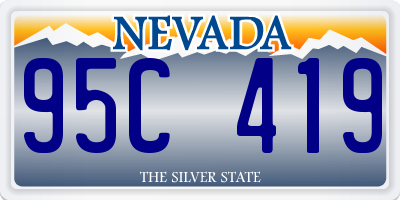 NV license plate 95C419