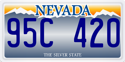 NV license plate 95C420