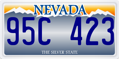 NV license plate 95C423