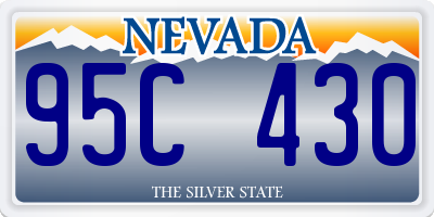 NV license plate 95C430