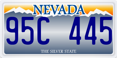 NV license plate 95C445