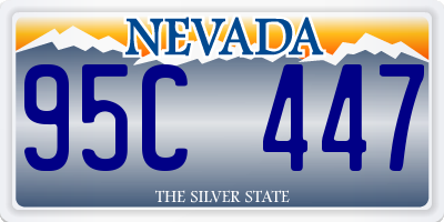 NV license plate 95C447