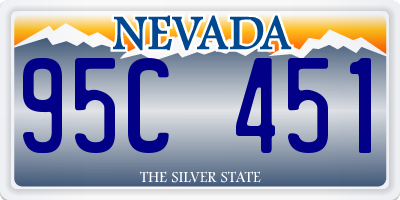 NV license plate 95C451