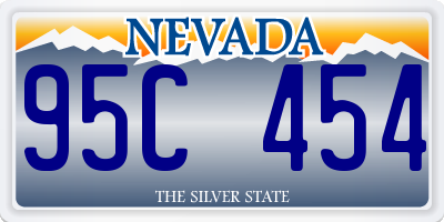 NV license plate 95C454