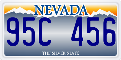 NV license plate 95C456