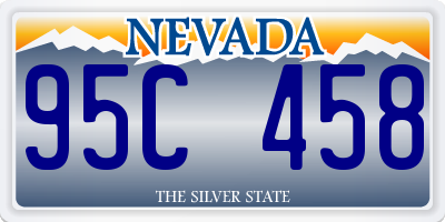 NV license plate 95C458