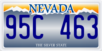 NV license plate 95C463