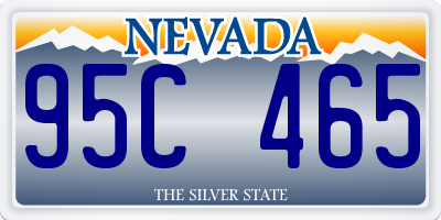 NV license plate 95C465