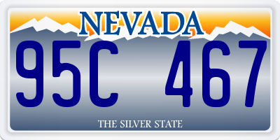 NV license plate 95C467