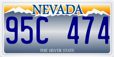 NV license plate 95C474