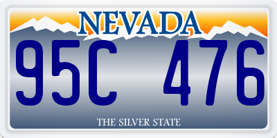 NV license plate 95C476