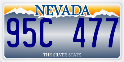 NV license plate 95C477