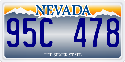 NV license plate 95C478