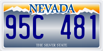 NV license plate 95C481