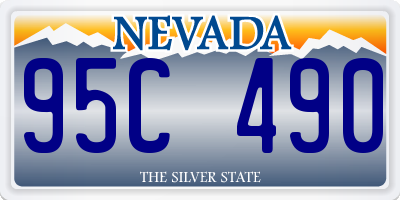 NV license plate 95C490