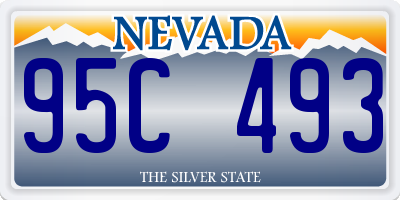 NV license plate 95C493