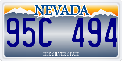 NV license plate 95C494