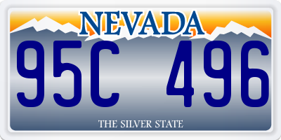 NV license plate 95C496