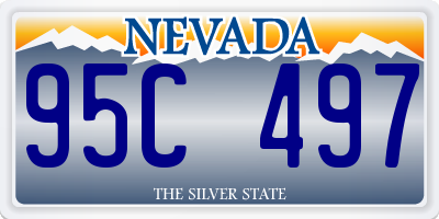 NV license plate 95C497