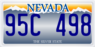 NV license plate 95C498