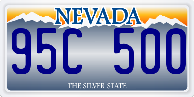 NV license plate 95C500