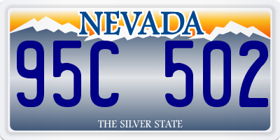 NV license plate 95C502