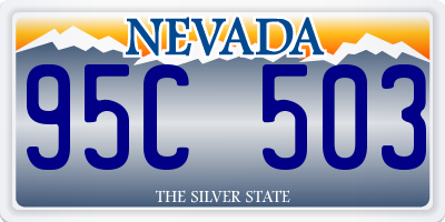 NV license plate 95C503