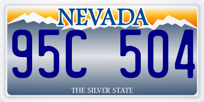 NV license plate 95C504