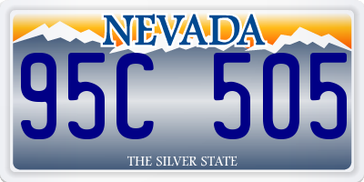 NV license plate 95C505