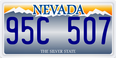 NV license plate 95C507