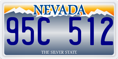 NV license plate 95C512