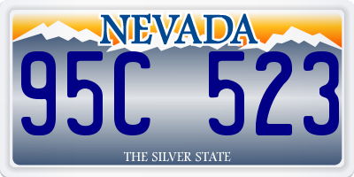 NV license plate 95C523