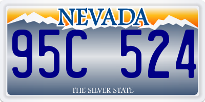 NV license plate 95C524