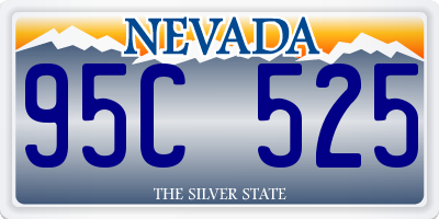 NV license plate 95C525