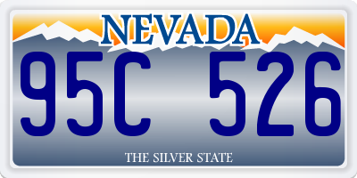 NV license plate 95C526