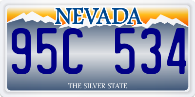 NV license plate 95C534