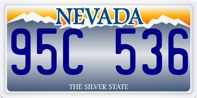 NV license plate 95C536