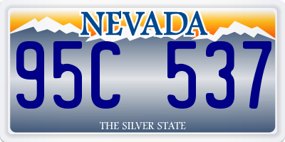 NV license plate 95C537