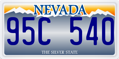 NV license plate 95C540