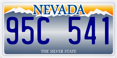 NV license plate 95C541