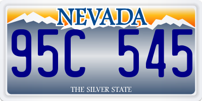 NV license plate 95C545